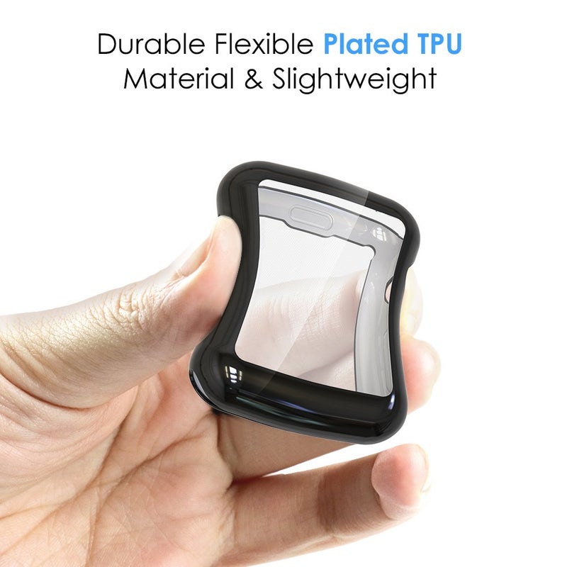 Simpeak حافظة واقية ناعمة من سيمبيك 2PACK متوافقة مع ساعة آبل سيريس 10 9 ألترا 8 7 6 5 4 3 2 1-38مم 42مم 40مم 44مم 41مم 45مم 42مم (سيريس 10) 46مم 49مم (أسود، 38مم) - Image 2